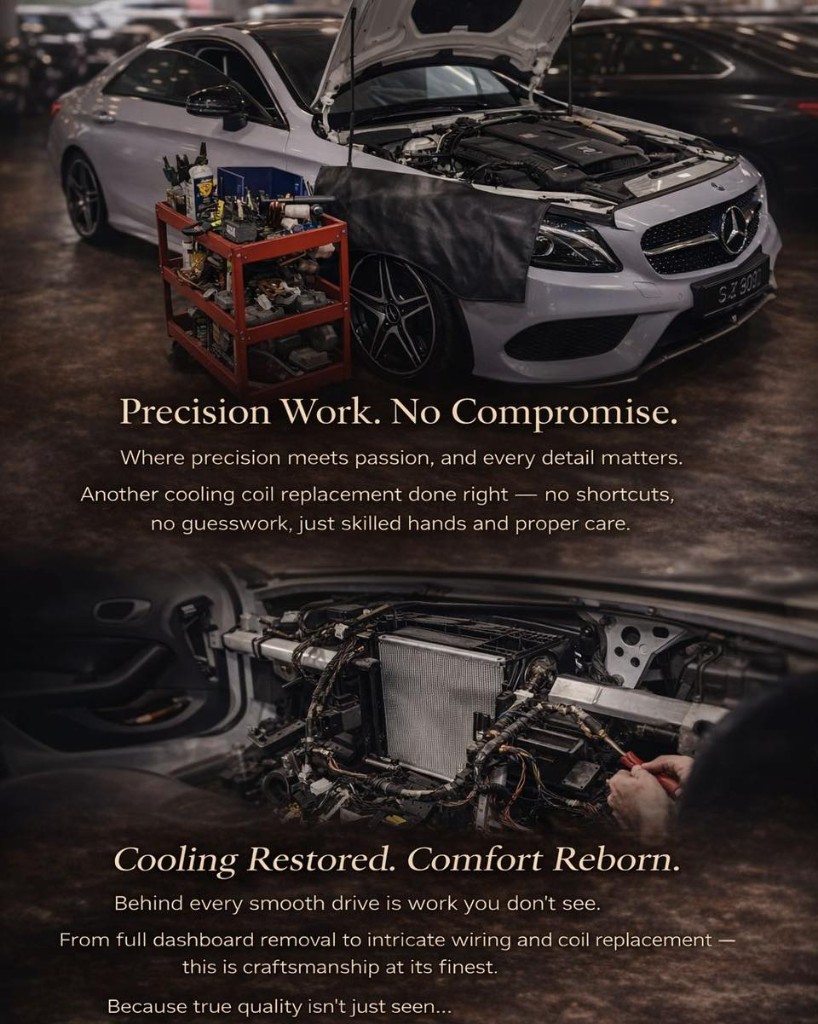 Mercedes-Benz — Cooling Coil & Dashboard Work