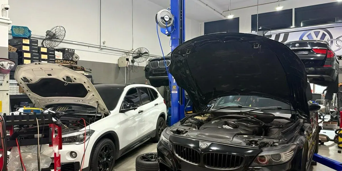 Under-bonnet surgery — tight engine-bay work